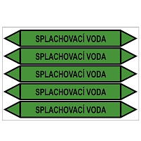 Značení potrubí, splachovací voda